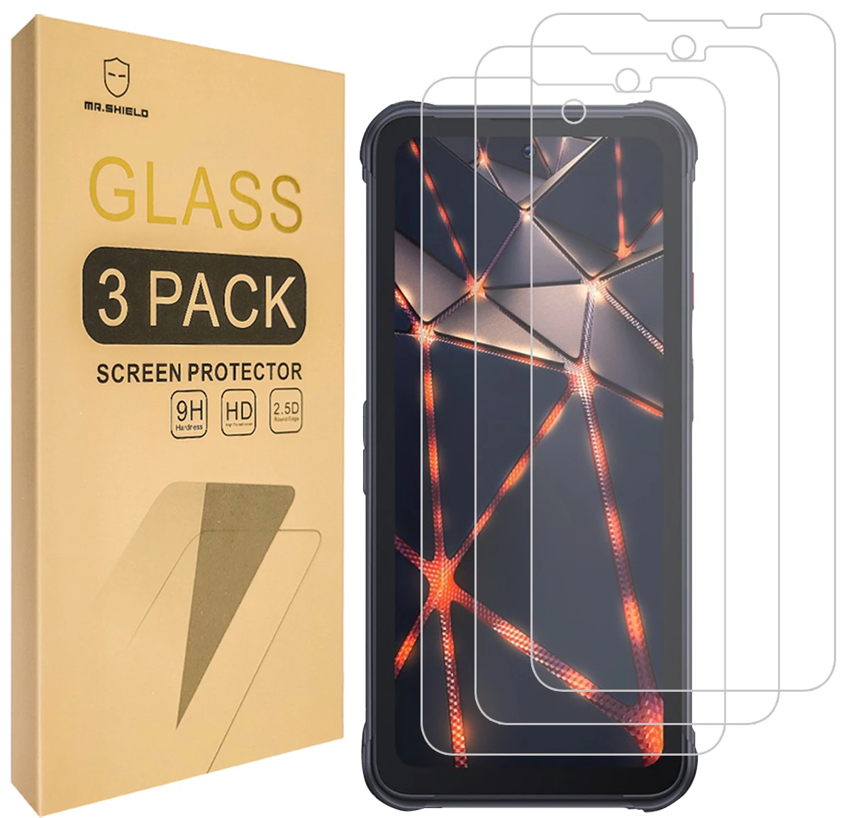 

Mr.Shield [3-Pack] Screen Protector For Cubot KingKong Power [Tempered Glass] [Japan Glass with 9H Hardness] Screen Protector