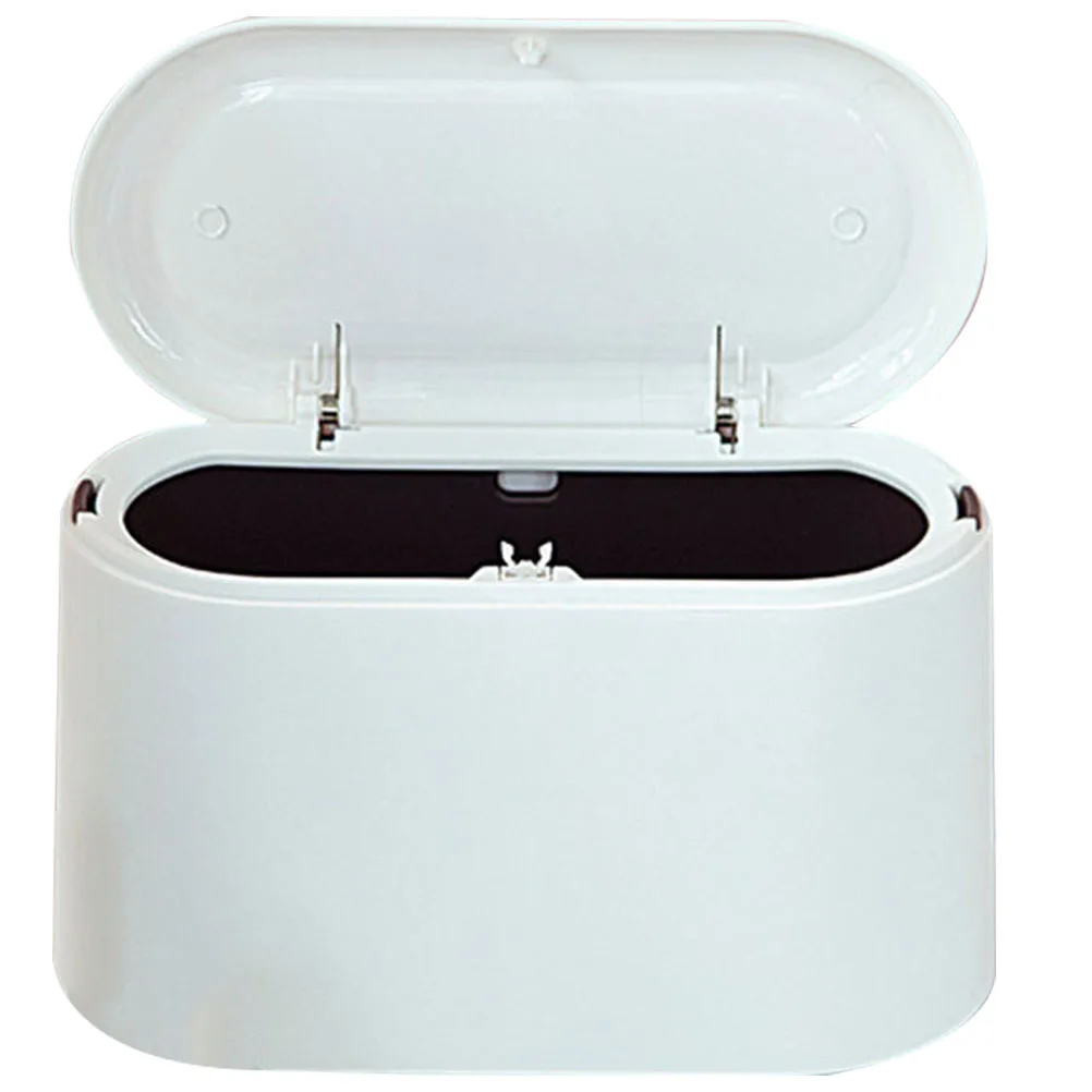 

Press Type Desktop Garbage Can Thickened Plastic Small Trash Container for Bedroom Bathroom Kitchen Household Waste