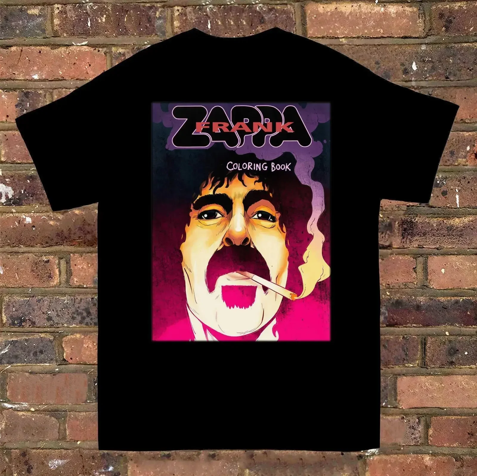 

Frank Zappa T-Shirt Short Sleeve Cotton Black Men Size S to 5XL