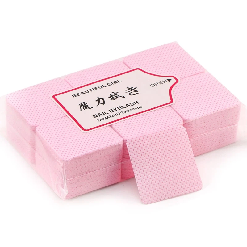 

Eyelash Glue Wipes Lash Glue Cleaning Cotton Pads Lint Free Nail Wipes Nail Polish Remover Wipe Lash Extensions Supplies