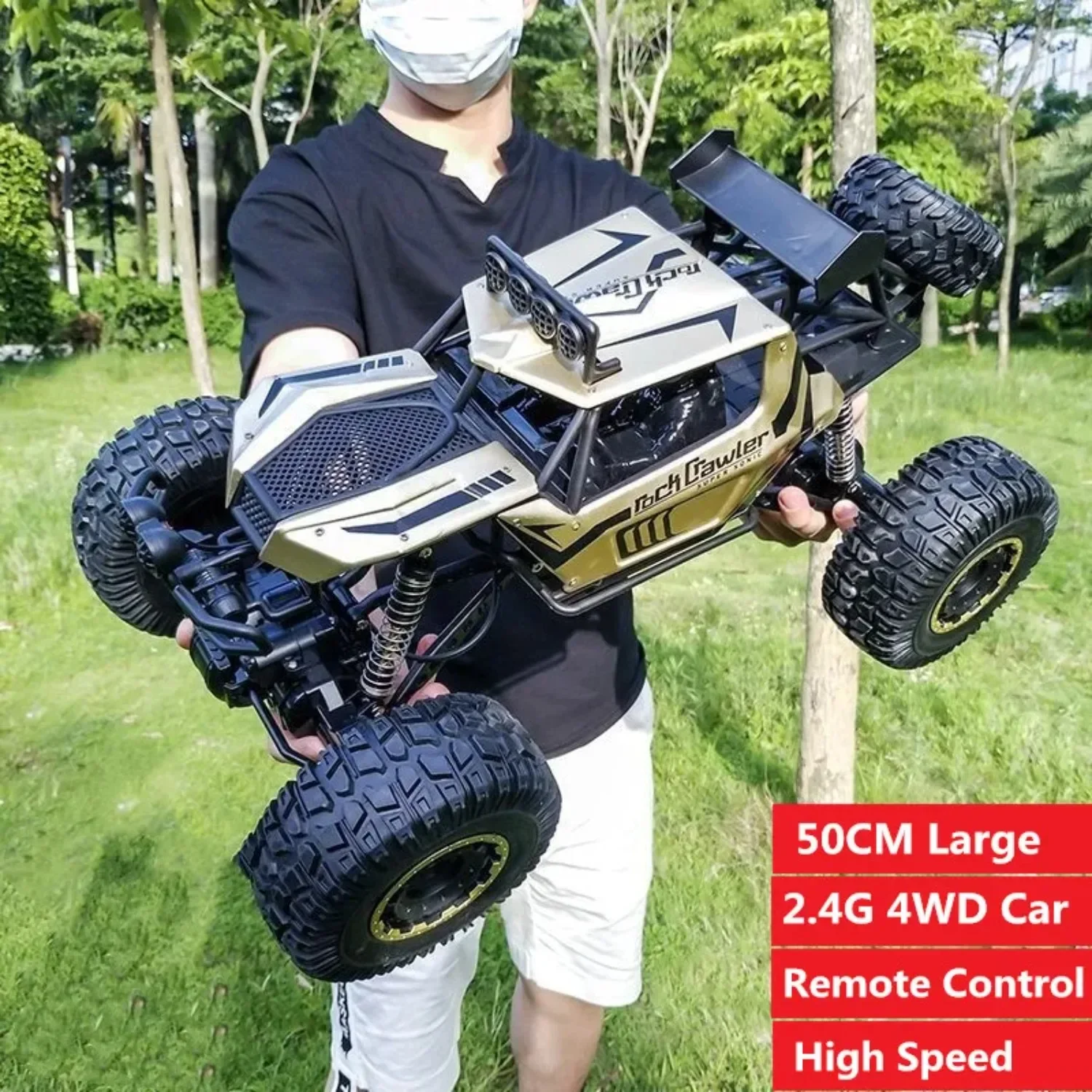 1:8 Duży rozmiar 4WD RC Ciężarówka 50cm Metalowy korpus Wysoka prędkość 2.4G Zdalnie sterowany pojazd terenowy 4x4 Pojazd wspinaczkowy Zabawka