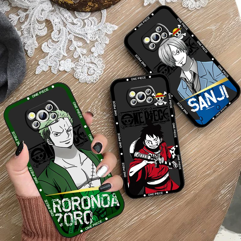 One Piece Nami Usopp Cute For Xiaomi Mi Poco F5 F4 F3 X6 X5 X4 X3 M6 M5 M5S M4 M3 C65 Pro GT NFC 5G Black TPU Phone Case