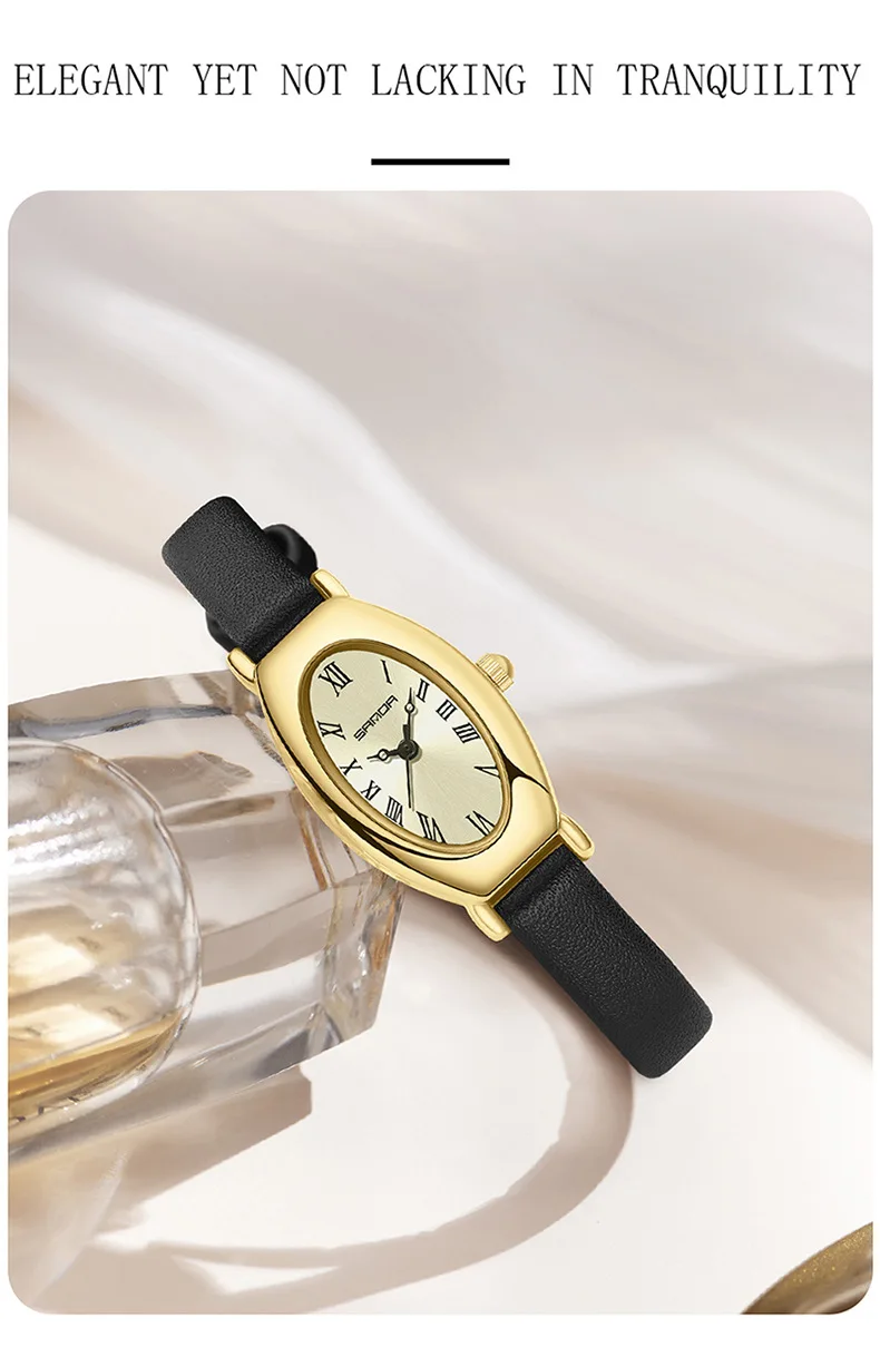 Fashin Sanda Top Brand 1123 Elegant Design Roman Number Square Dial Waterproof Quartz Movement Business Women Analog Wrist Watch