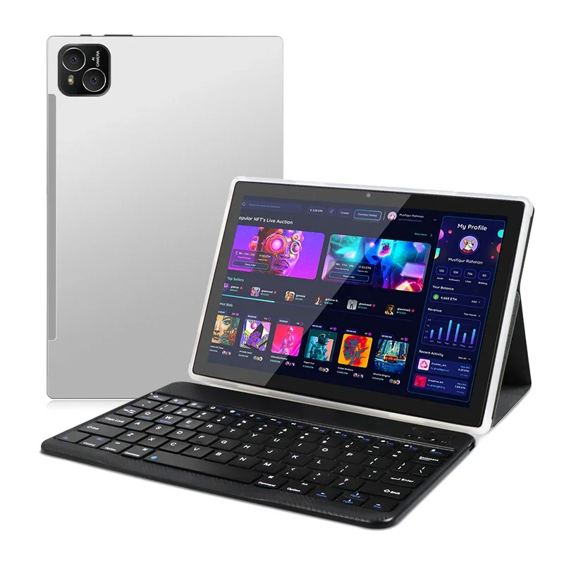 10.1 Inch Tablette Android 14 OEM Tablet Barata 12+128GB Memory Tableta PC Android Business Tablet With Keyboard Mouse Pen