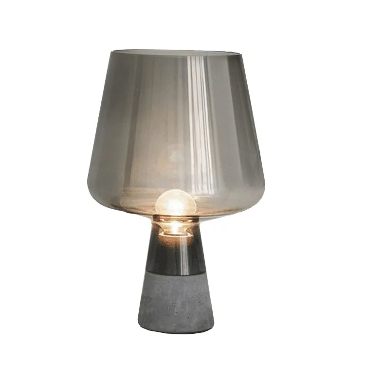 

Nordic creative postmodern simple cement living room table lamp living room bedroom bedside exhibition hall model room glass tab