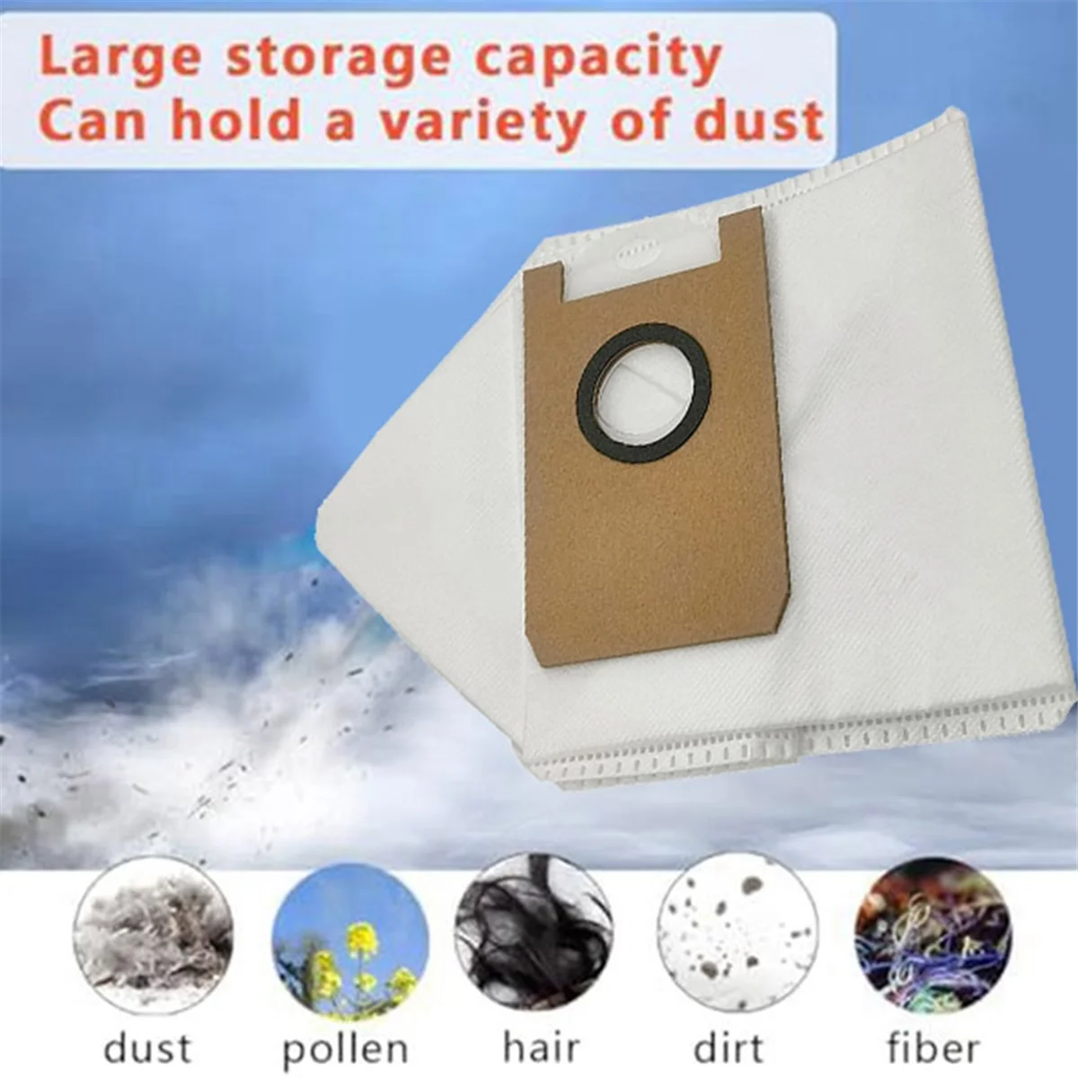 A58E-For Airrobo T20 الروبوتية مكنسة كهربائية كيس لجميع الغبار استبدال أجزاء كنس الملحقات أكياس الغبار القمامة 6 قطعة