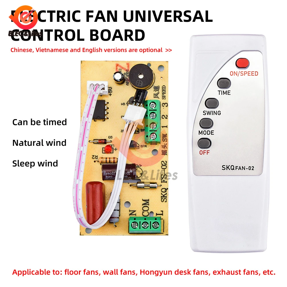 Universal Ventilador de Controle Remoto Modificado Placa de Circuito Placa de Controle Elétrico Ventilador Universal Placa de Computador tipo 110v240v