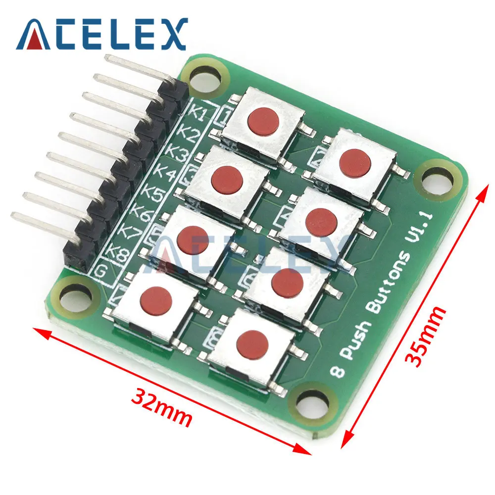 2x4 Keypad 4x2 Keypad 8 Push Buttons V1.00 Key Board Matrix Keyboard Button for Arduino AVR PIC 2*4 Module AVR PIC