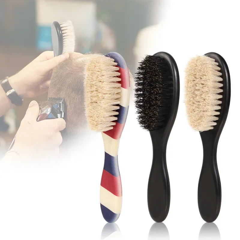 

Men Beard Brush Boar Bristle/horsehair Moustache Cleaning Brush Hairdressing Anti Static Barber Hair Styling Comb Shaving Tool