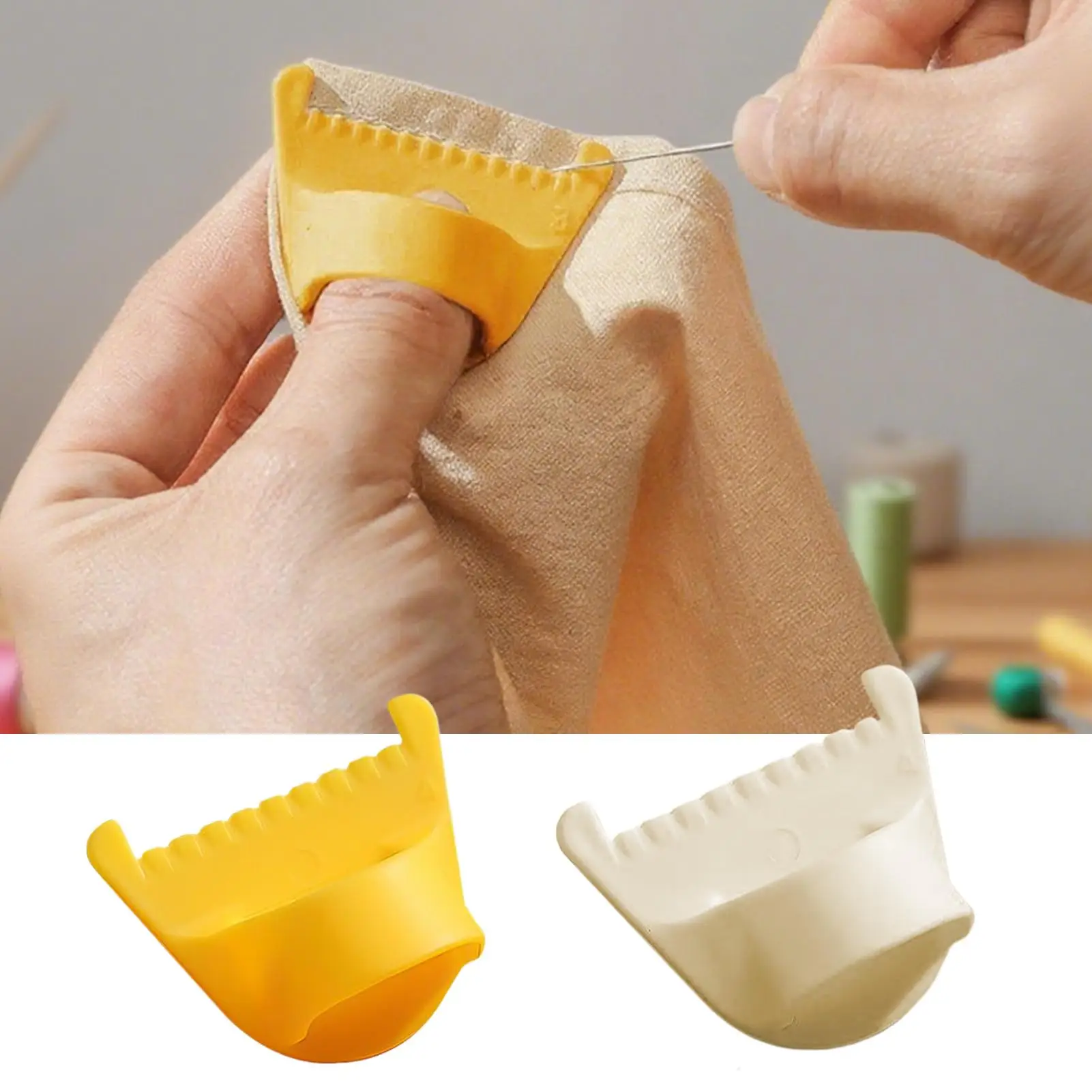 4Pcs DIY Hand Nähen Aids Finger Schutz Hause Nähen Rand Steppstich Nähen Schablone Zubehör Schutz Fingerhüte 0,3/0,4 cm