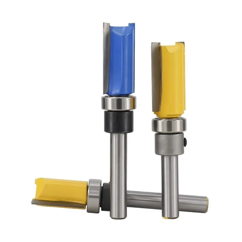 1pc 1/4 ''(6.35mm) 생크 플러시 트리밍 라우터 비트 패턴 우드 밀링 비트, 템플릿 트림 밀링 커터 스트레이트 라우터 비트