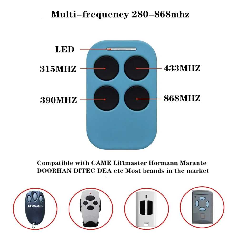 For PROTECO TX312 Remote Control for gate 433MHz Remote Control Duplicator Replacement Garage Door Command Gate Opener 433.92mhz