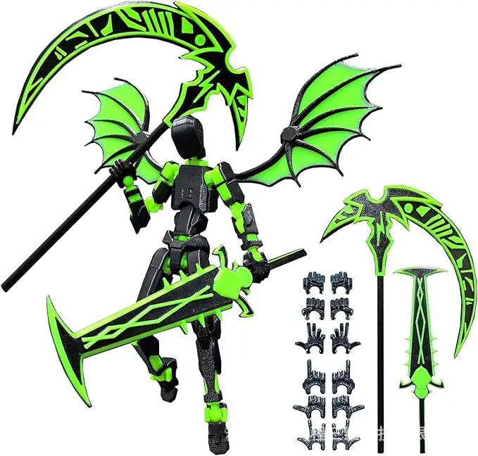 13 figurines d'action multi-articulées avec plusieurs accessoires, jouets, Robot porte-bonheur, décoration de bureau factice, cadeaux pour garçon