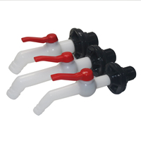 Slant spout long pipe faucet plastic thread flange water tank through plate adapter faucet set nipple quick connect G1 3/4 1/2