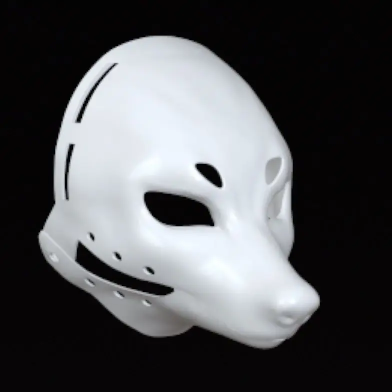Kigurumi Base Mask Movable Jaw Fox and Dog 3D Printing Semi Realistic Beast Suit Skull Cosplay Costume Accessorie