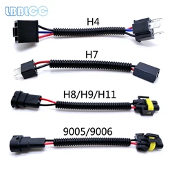 Arnés de cableado con adaptador de Conector macho y hembra para faro de coche, Kit de Cable de extensión para luz antiniebla, H4, H7, H11, 9005/9006, 2 uds.