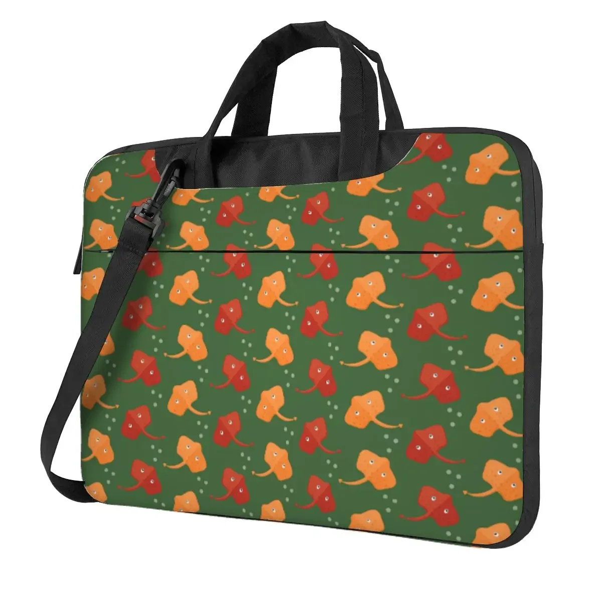 

Stingrays On Green Crossbody Laptop Bag Case Computer Bag Resistant Protective Notebook Pouch for Macbook Pro Lenovo