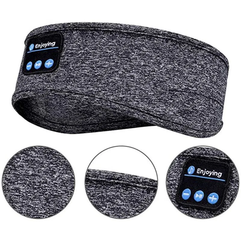 Bluetooth-compatible Earphones Sports Sleeping Headband Elastic Wireless Headphones Music Eye Mask