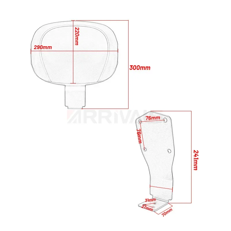 Motorcycle Front Driver Rider Backres For Yamaha V-Star 650 XVS 400 650 1998-2017 Motorcycle Front Driver Rider Backres