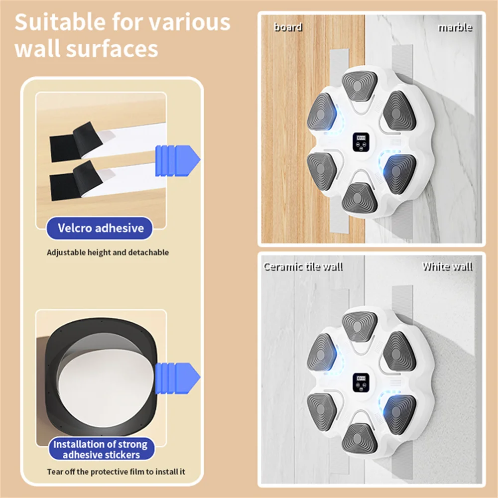 Nowa inteligentna maszyna bokserska z muzyką Fitness sportowy dla dorosłych trener bokserski ćwiczenia w domu trening bokserski cel ścienny