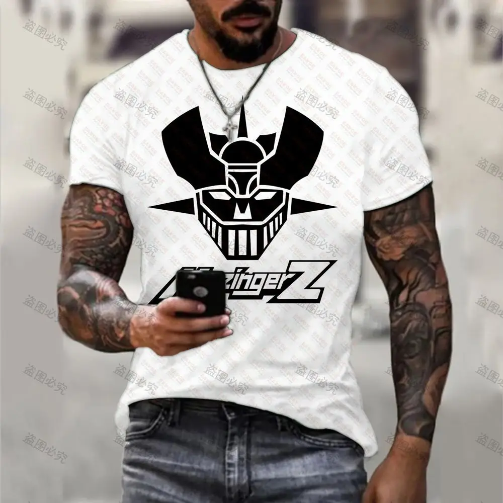 Camiseta Harajuku extragrande masculina, roupas estampadas em HD, streetwear Mazinger Z Cartoon, Tops Y2K, Essenciais de moda, 2023