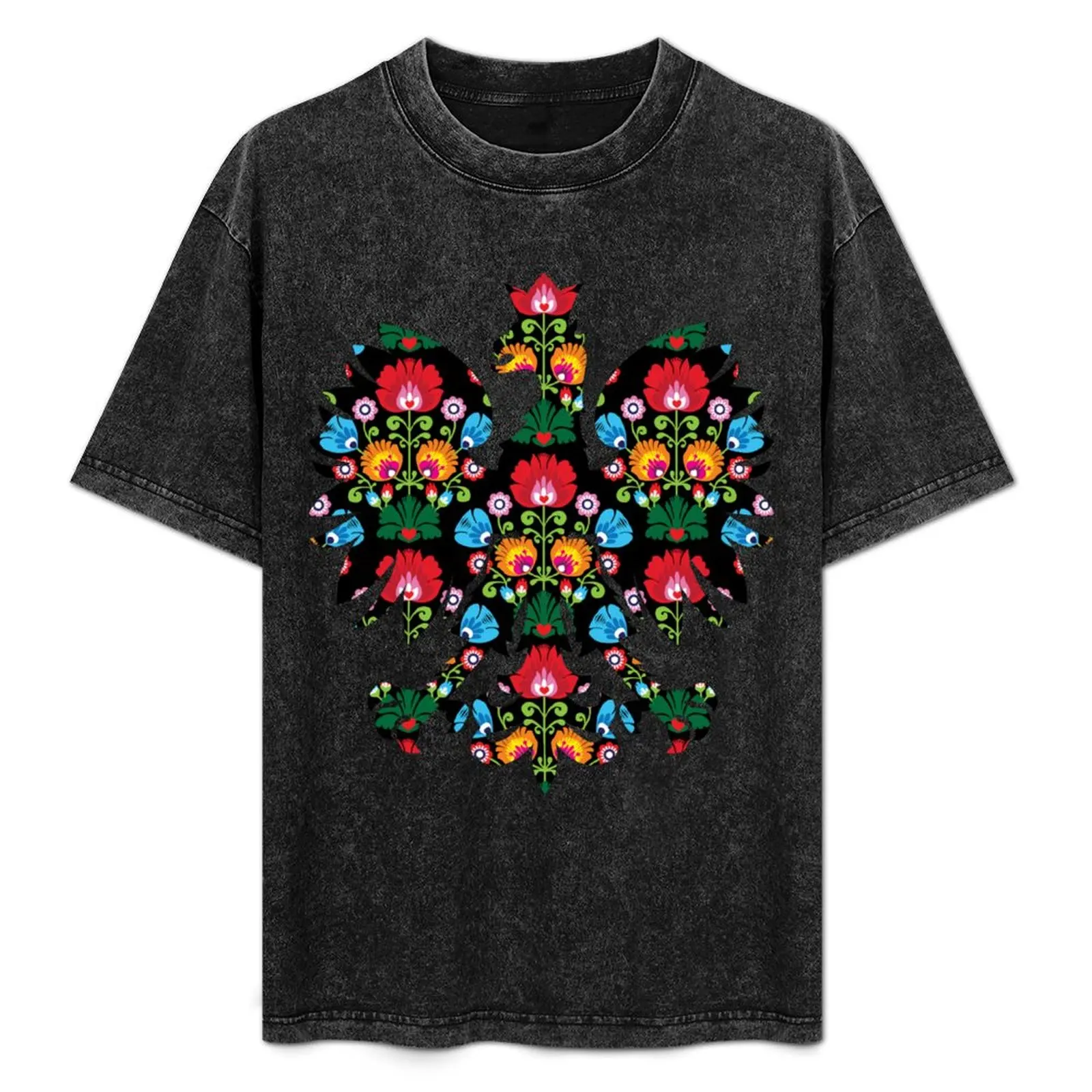 

Polish Eagle Folk Art / Wycinanki / Folk Art Flowers / Folklore Poland T-Shirt graphic t shirts oversized t shirt Men's t-shirt