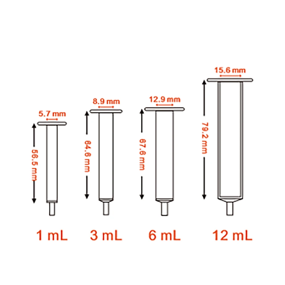 Empty Column Cartridges Incl Empty Tubes 1mL ~ 12mL & Frits For SPE Solid-Phase Extraction Column Lab HPLC Experiment Su