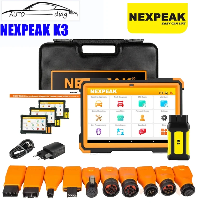 

NEXPEAK K3 OBD2 Scanner Heavy Duty Diagnostic Tool For Car and Truck OBD2 Key Programmer Odo-meter Adjustment Car Diagnosis