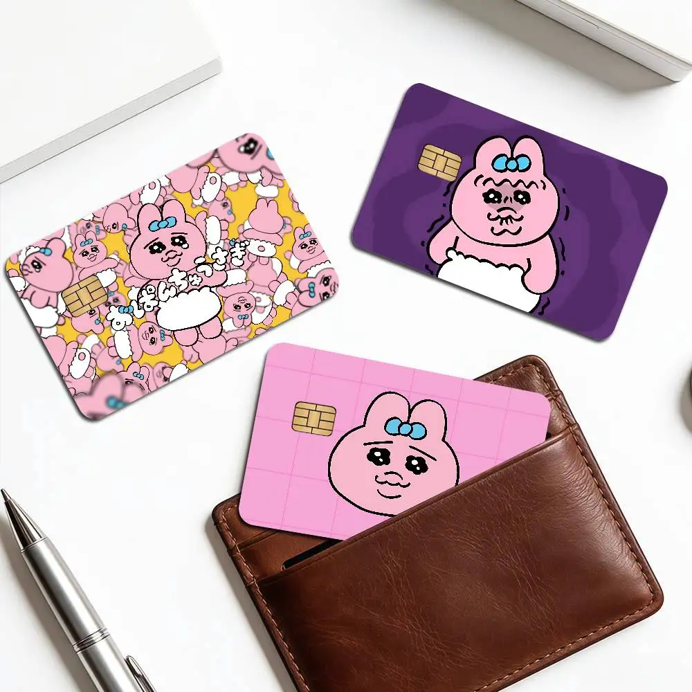 Cartoon O-Opanchu W-Usagi-S Credit Card Skin Stickers No Adhesive Residue Water Proof for VISA Credit Card Subway Access Card