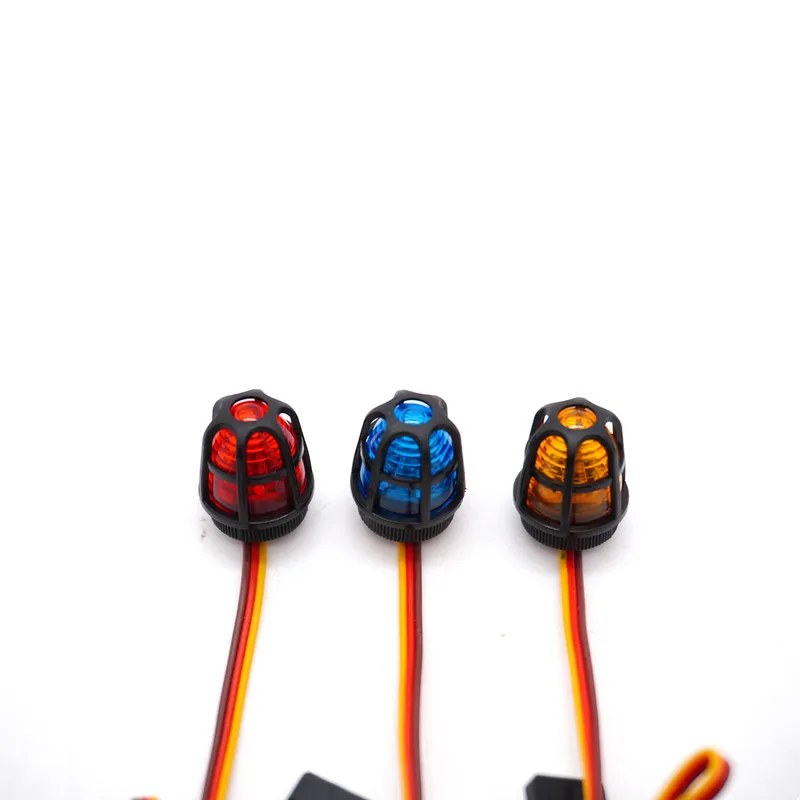 RC 1/10 1/14 Multi-Function LED Light Bar Police Fire Rescue Ambulance Strobe with Cover for Truck Crawler Parts