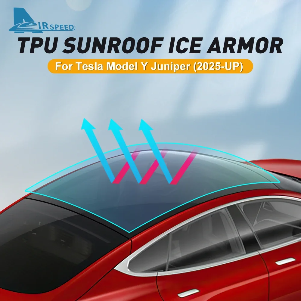 TPU Ice Armor Pre-Cut Sunroof Protection Film for Tesla Model Y Juniper 2025 2026-UP ModelY Heat Insulation Car PPF Accessories