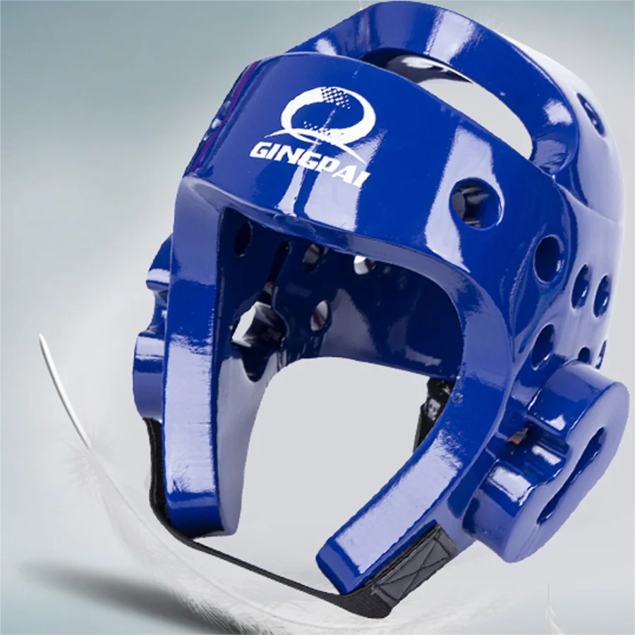 Gingpai High Quality Kids Male Female Professional Taekwondo Helmets Karate Headgear MMA Kick Boxing Head Protector TKD Helmets