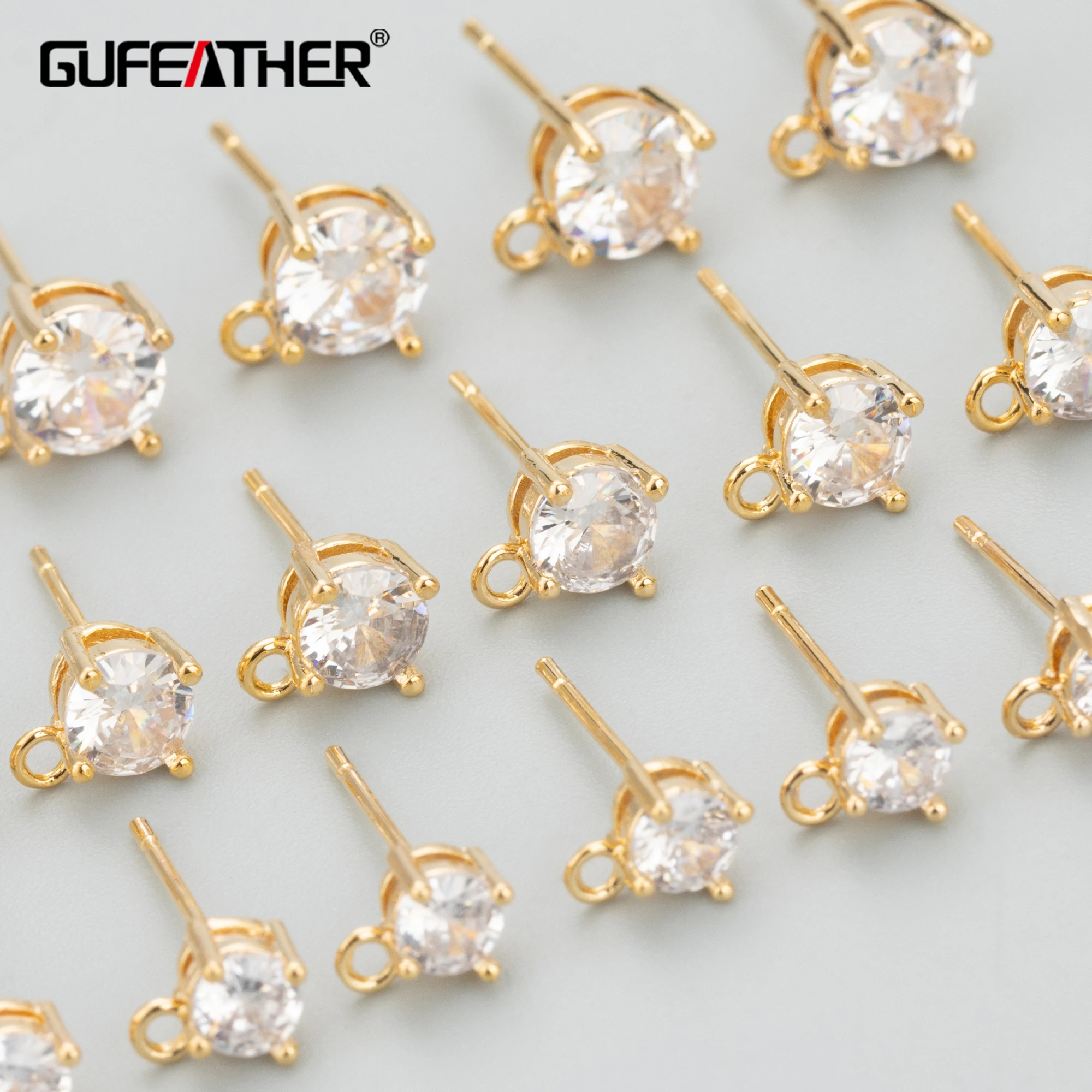 

GUFEATHER MC61,jewelry accessories,18k gold rhodium plated,copper,zircons,hand made,charms,jewelry making,diy earrings,10pcs/lot