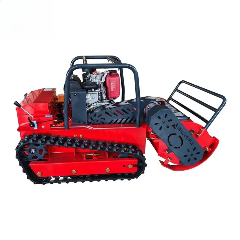 Multifunction Remote Control Tracked Lawn Mower Strong e Power Suitable for Orchards Lawns Farmland Gardening Agriculture