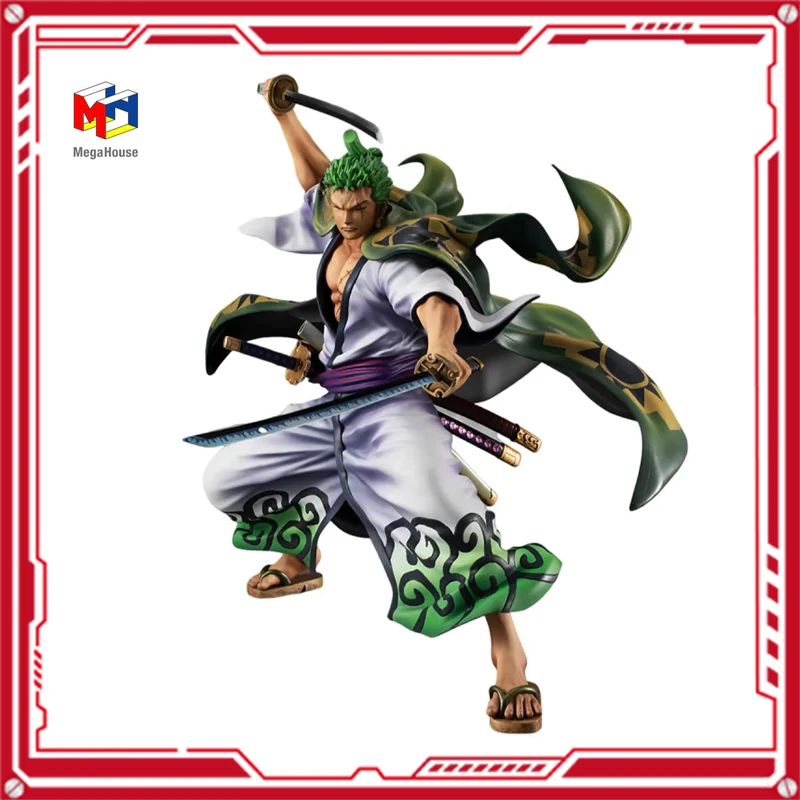 Megahouse P.O.P ONE PIECE Roronoa Zoro figura de Anime Original, modelo de juguetes para niños, colección de figuras de acción, muñeca de Pvc