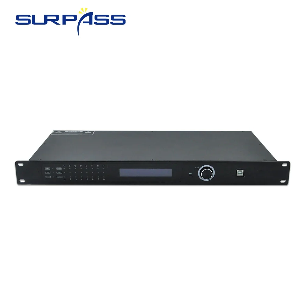 8 Input 8 Output Audio Processor DSP Network Power Amplifier Pro Compact Matrix Processor Mixer for Conference Room Hotel School