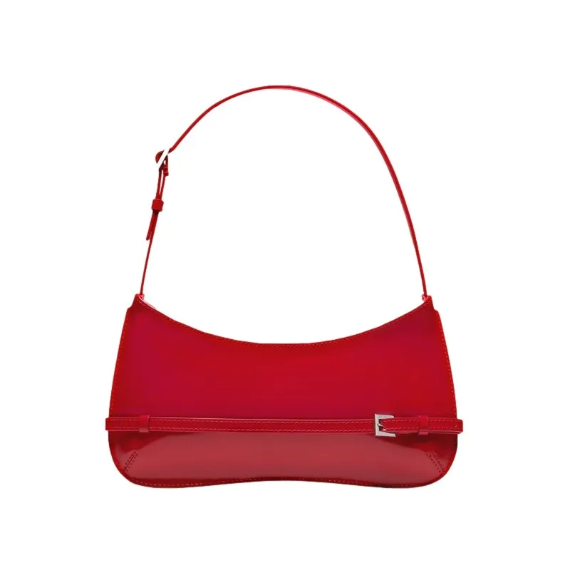 Sac à Main de Luxe en Cuir Verni Rouge pour Femme, Sous les Bras, Tendance de la Mode de Rue Française, Petit Portefeuille initié Frais de port gratuits, promotion, livraison prête, livraison rapide