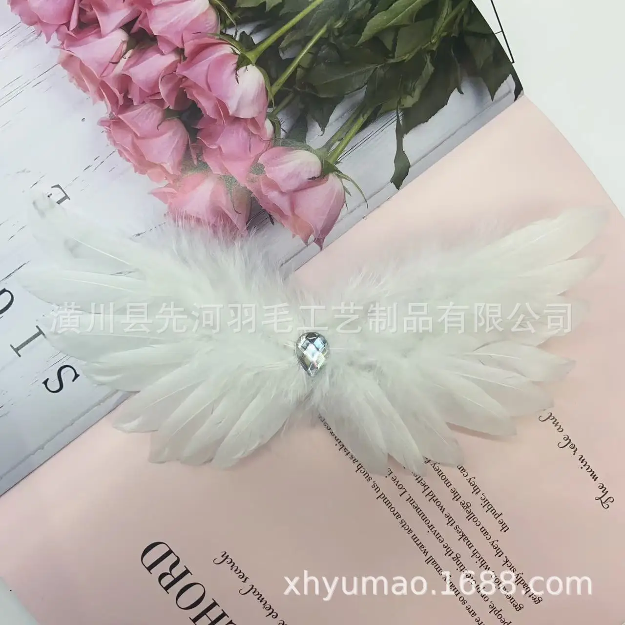 Hair Clip Angel Feather Wing Ballet Rhinestone Silver Metal Alloy Lightweight Medium Women Swan Elegant Ethereal Party