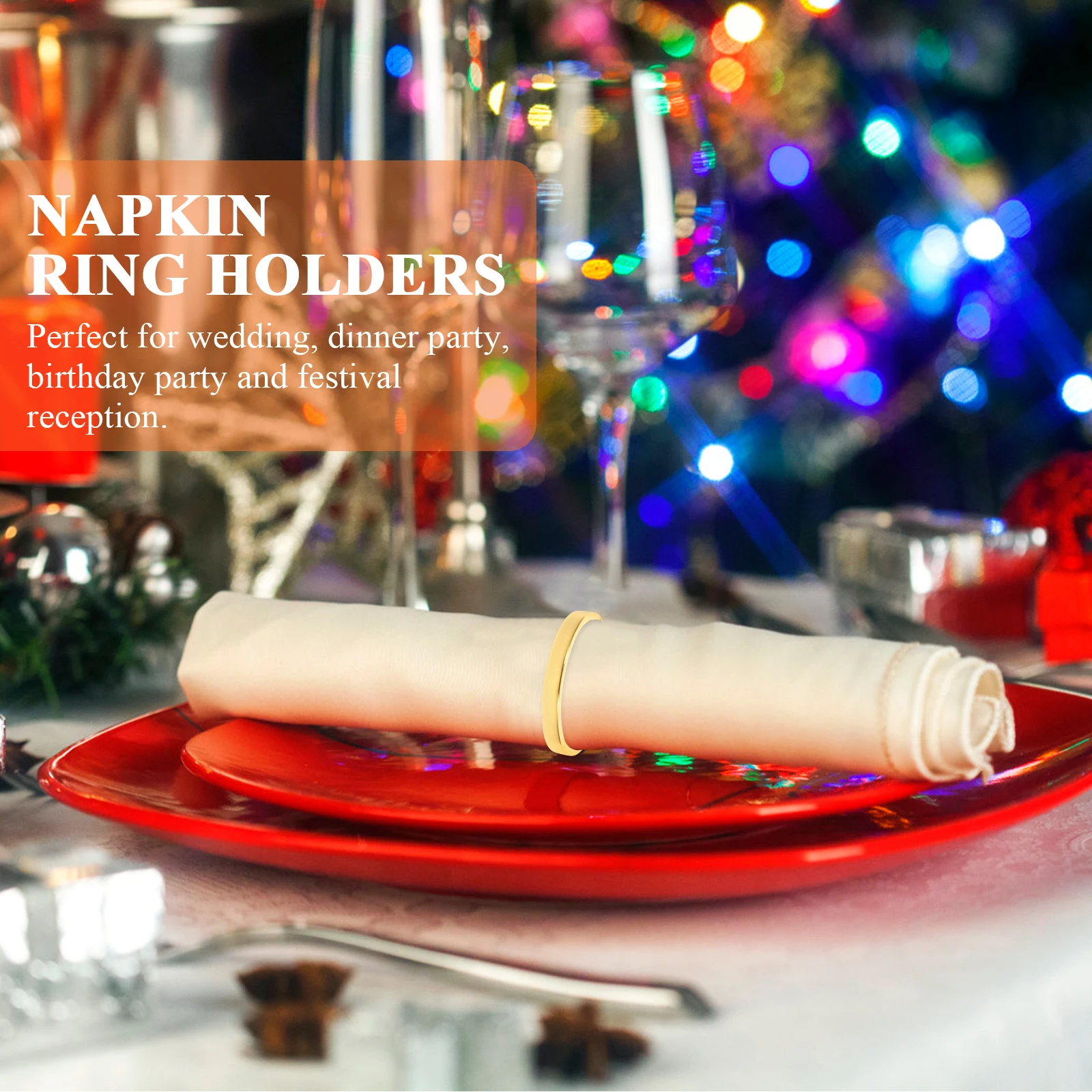 

4 Pcs Napkin Ring Buckle Dinner Holder Wedding Buckles Serviette Holders Rings Napkins for Table