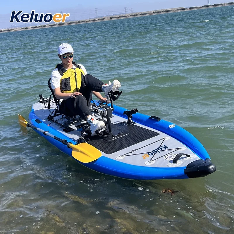 2024 Design Seat Fishing Kayak Inflatable 1 Person fishing pedales canoe kayak