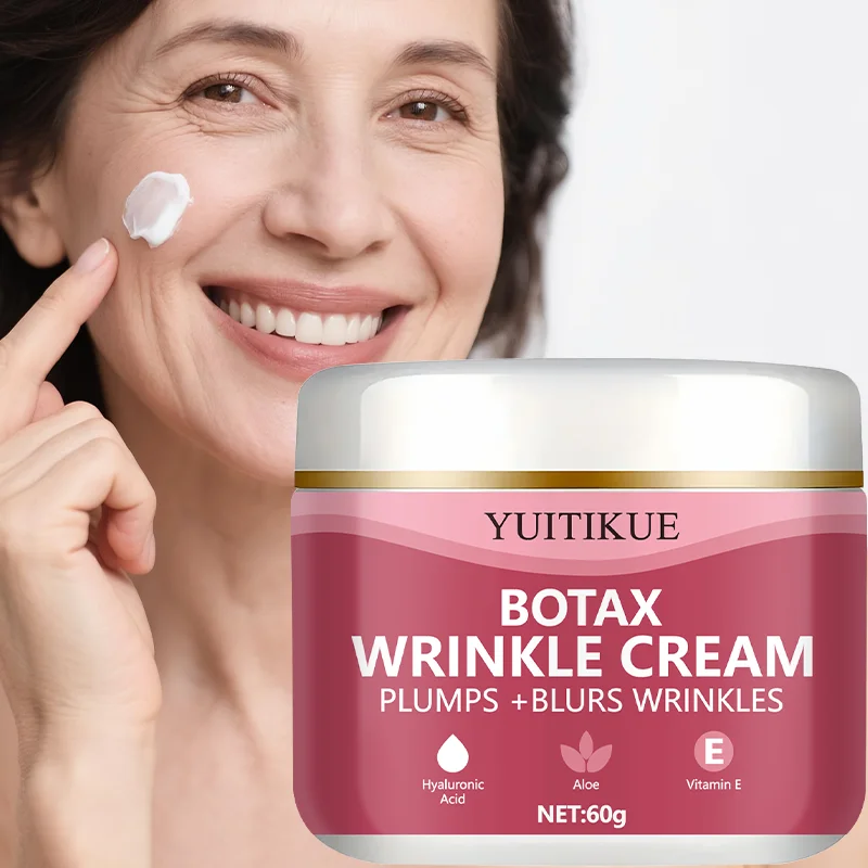 Crema Antiarrugas YUITIKUE BOTAX, Rellena y Disimula las Arrugas, con Ácido Hialurónico, Aloe y Vitamina E, 60g