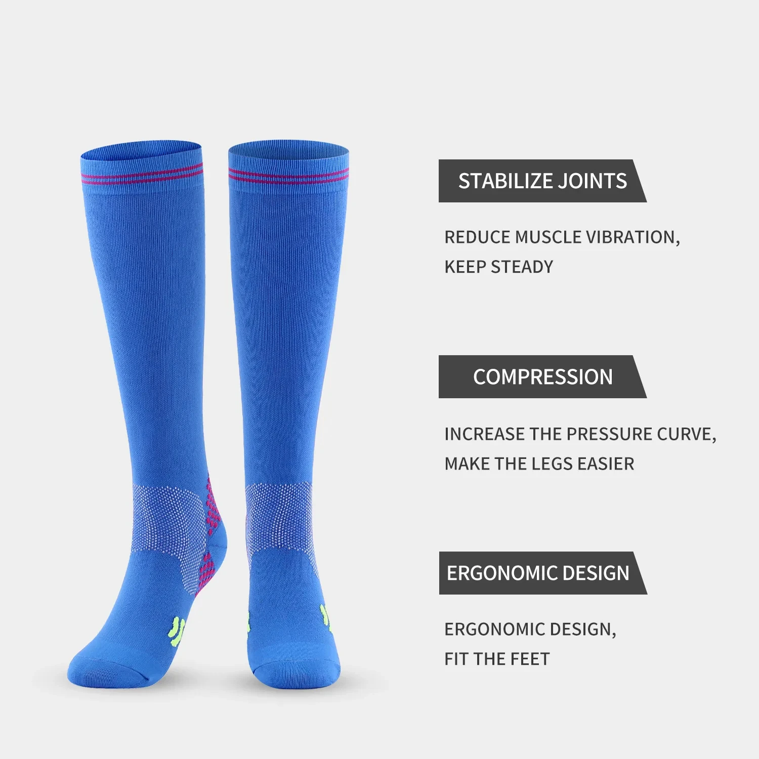 Running Compression Socks 20-30 mmHg Men Women Rugby Marathon Cycling Football Sports Socks Varicose Veins Pain Relief Care Sock