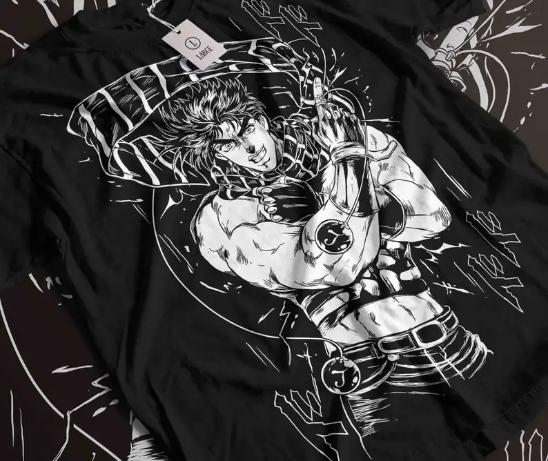 

jojo Fire Style Streetwear Japan Style Unisex 100% Cotton