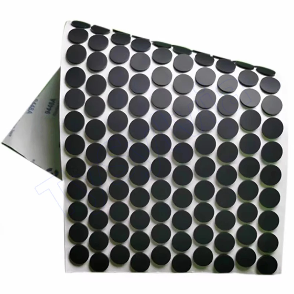50pcs Ø5-30mm Black Self-Adhesive Silicone Feet Pad Laptops Keyboards Calculators Monitors Anti-skid Pads Thickness 0.5-5mm