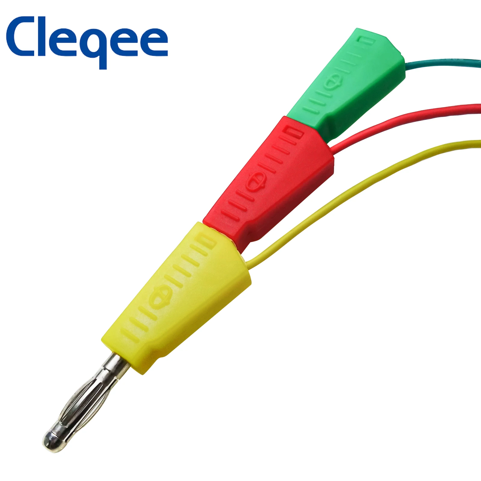 Cleqee-cable de puente de cabeza hembra Dupont P1530, conector Banana apilable de 4mm para placa de pruebas PCB, Kit de bricolaje, 10 uds.