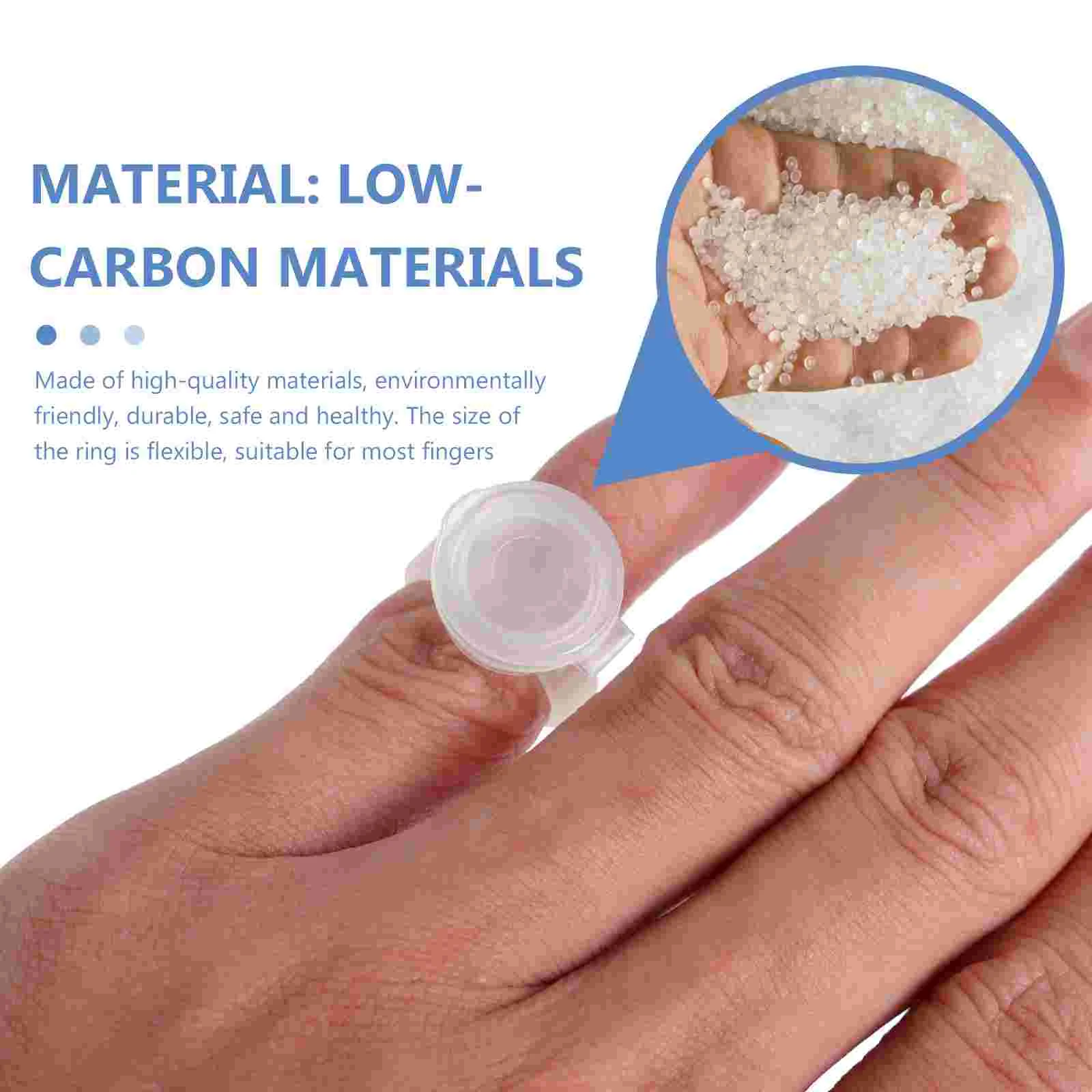 40 Pcs Tattoo Flap Ring Pigment Ink Cups Semi-permanent Glue Container Low Carbon Environmental Protection Material