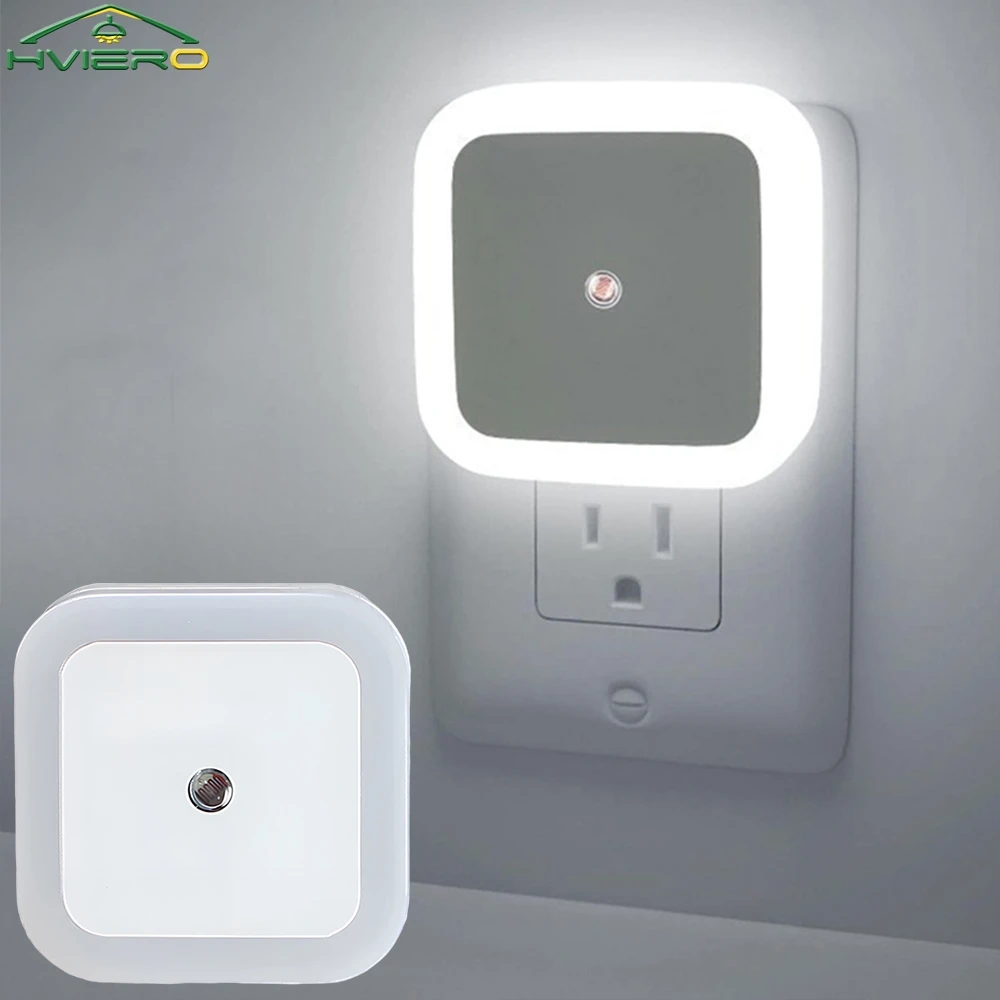 Human Body Motion Sensor LED Night Light Plug-in Type Smart Wall Lamp Energy Saving Auto Induction Lamp For WC Toilet Bedroom Ha