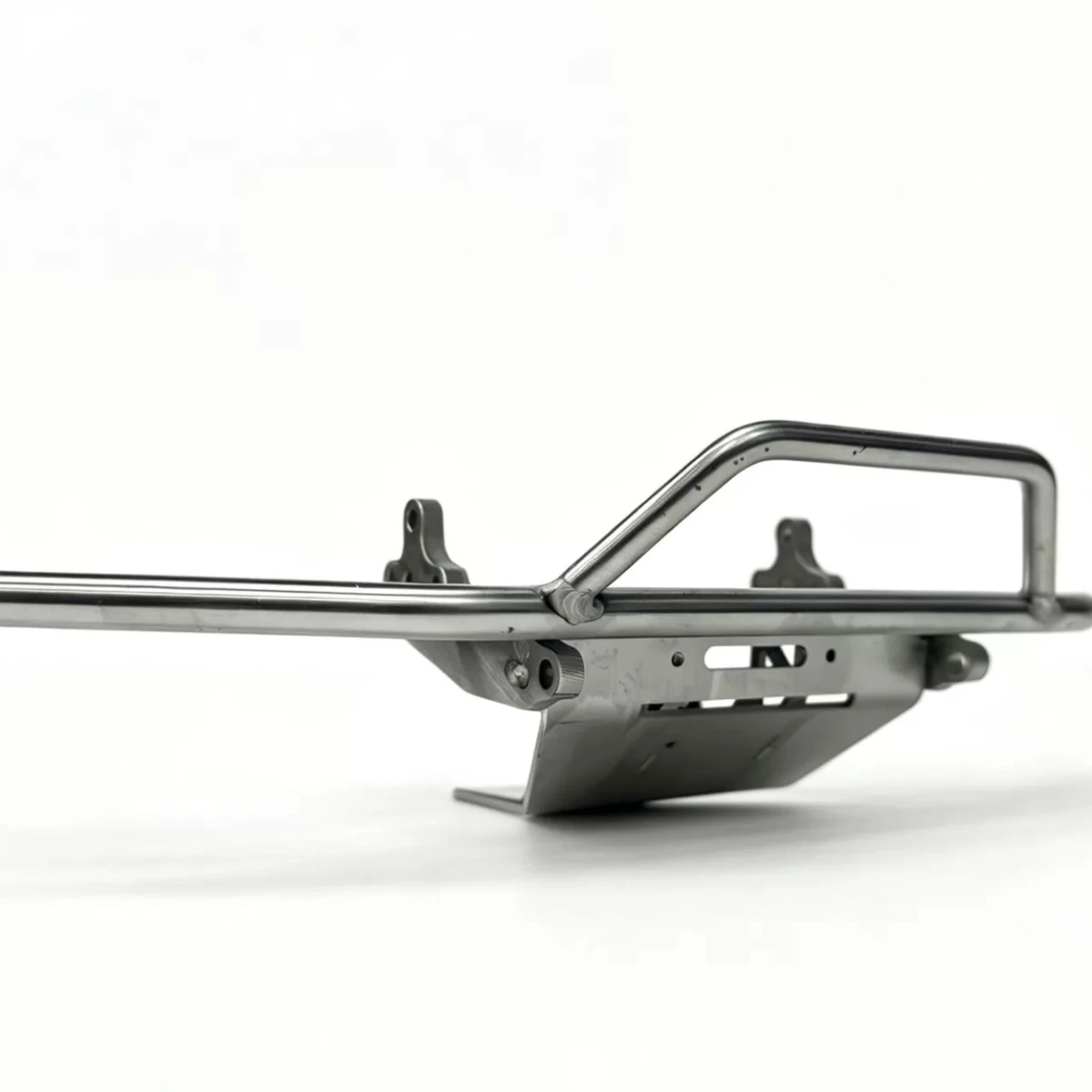 CNC‑Aluminum Front‑Bumper For KM KingMotor F150 Raptor 1/8 RC Crawler Bull‑Bar With Winch‑&‑Light‑Mount Upgrade‑Parts