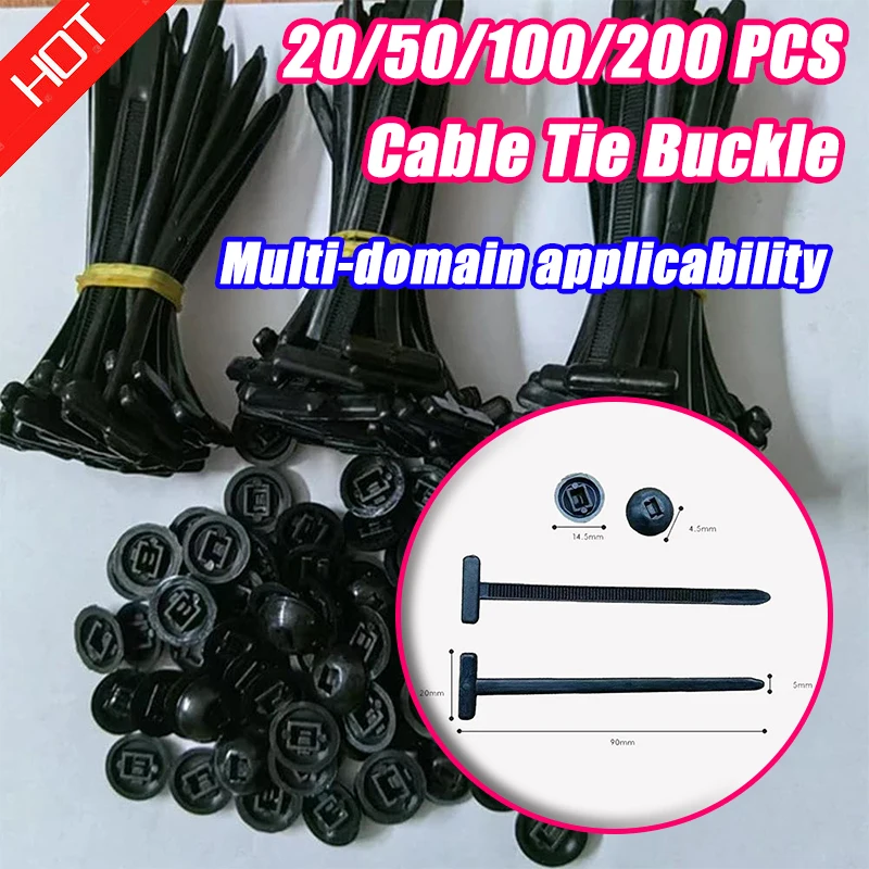 

20/50/100/200 PCS Universal Cable Tie Buckle Self Locking Zipper Nylon Cable Button Fixing Zip Tie Various Household Maintenance