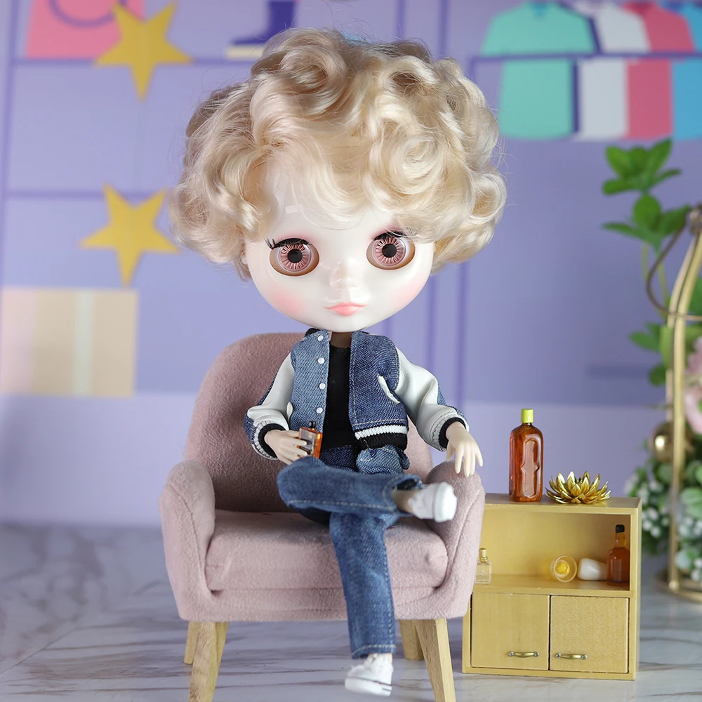 ICY DBS blyth doll 1/6 bjd toy Joint body glossy faceplate white skin 30cm special hairline toy gift anime doll SD